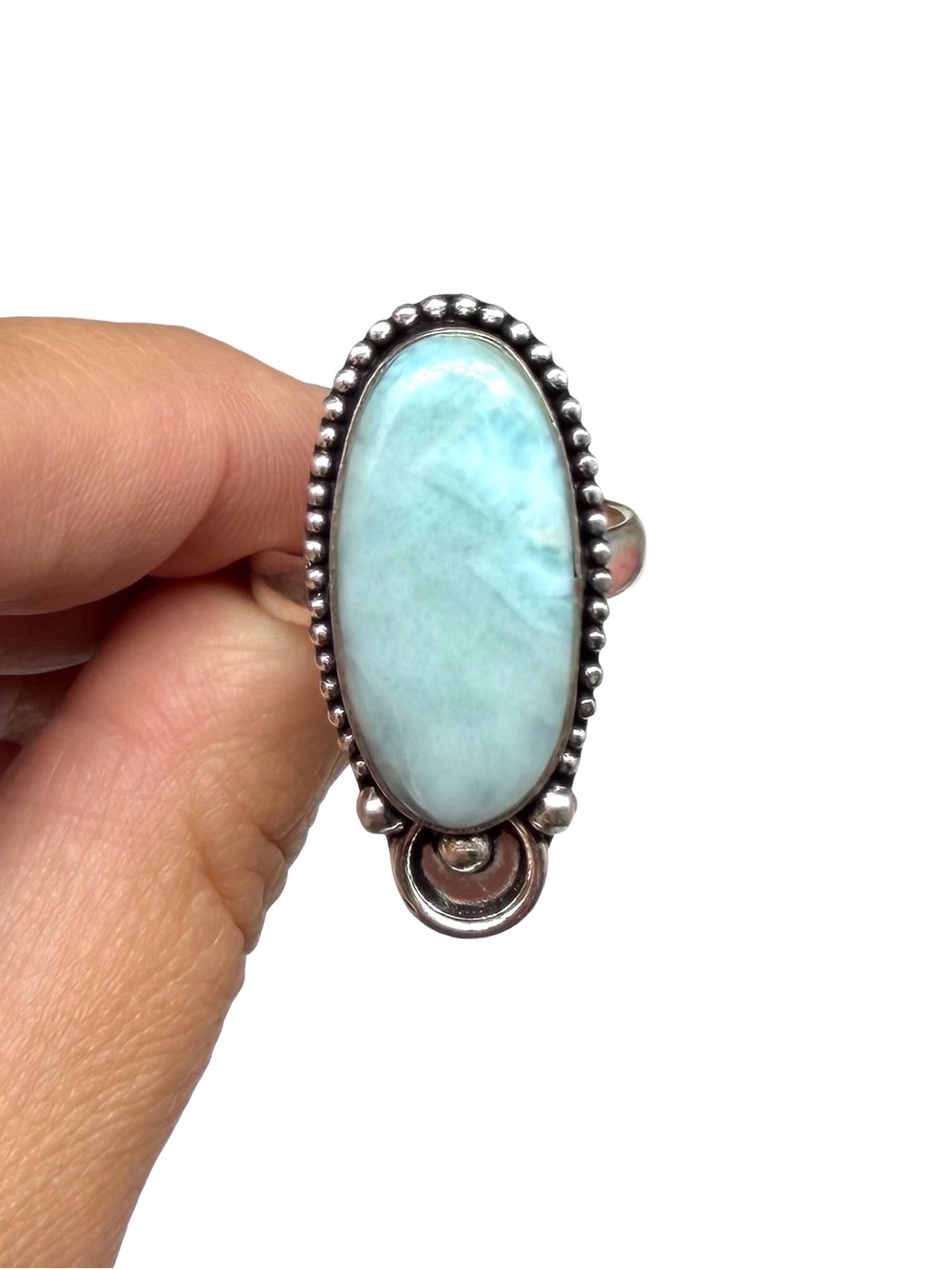 Larimar Ring Size 11 925 Sterling Silver Overlay